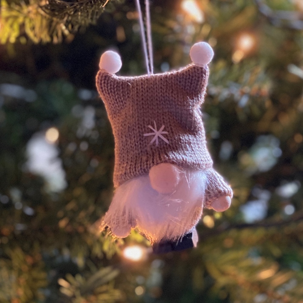 Tiny Gnome Christmas Ornament (set of 2)
